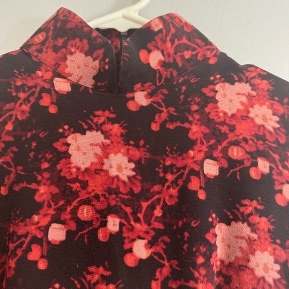 Shanghai Tang Black and Red Sheath Dress Size 6 - Picture 13 of 16